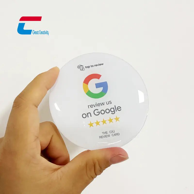 Customized Big Epoxy Resin Business Card NFC Menu Tag