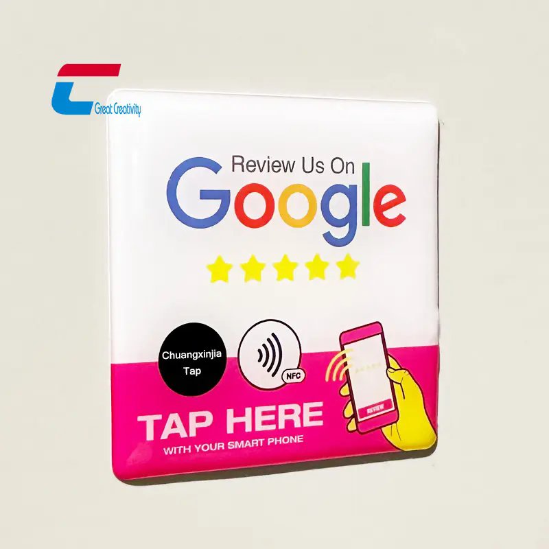 Customized Big Epoxy Resin Business Card NFC Menu Tag