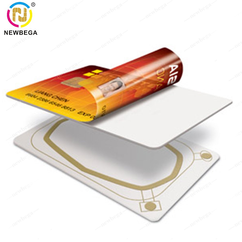13.56 MHz RFID F08 24C01 Dual Chip Proximity Writable PVC Plastic Smart Access Control Card With Chip