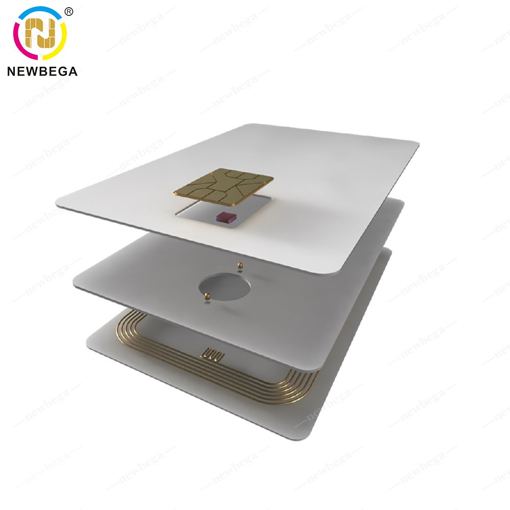 13.56 MHz RFID F08 24C01 Dual Chip Proximity Writable PVC Plastic Smart Access Control Card With Chip