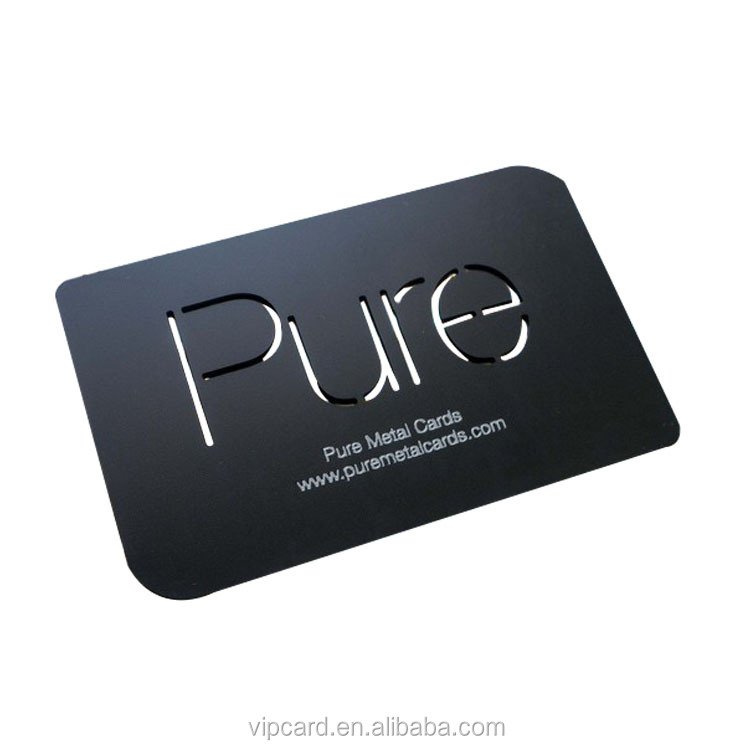 Wholesale Luxury Stainless Steel NFC Metal Card with Engraving 13.56MHz Frequency Business Card