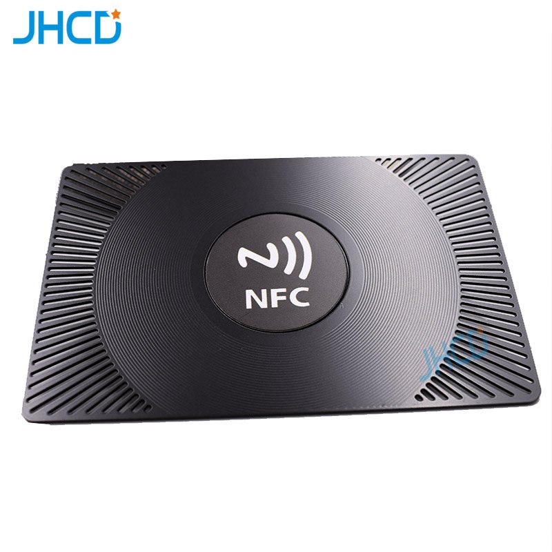 Wholesale Luxury Stainless Steel NFC Metal Card with Engraving 13.56MHz Frequency Business Card