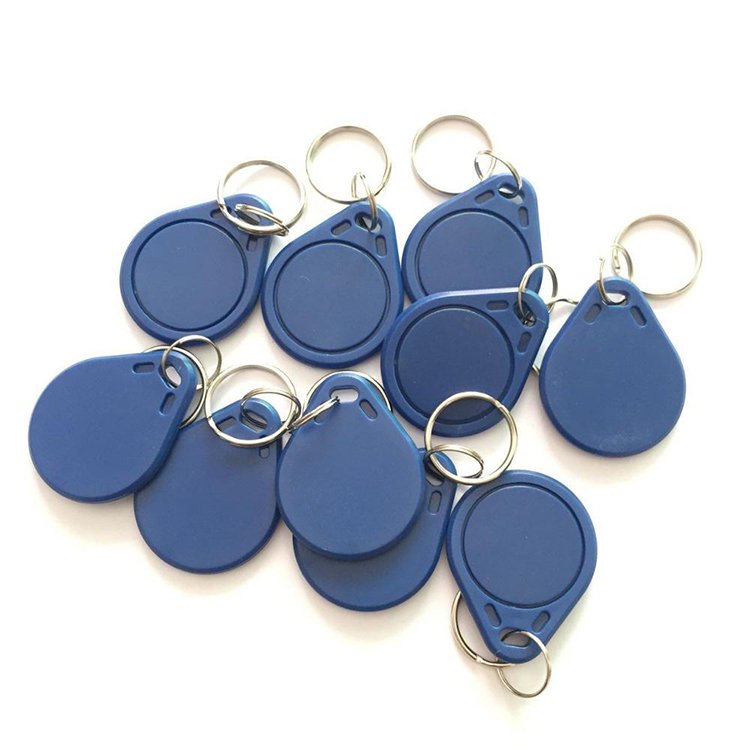 cheap normal TK49 125Khz RFID Keychain Writable EM ID T5577 Hotel Keyfobs round Card access control RFID Tag Mifare