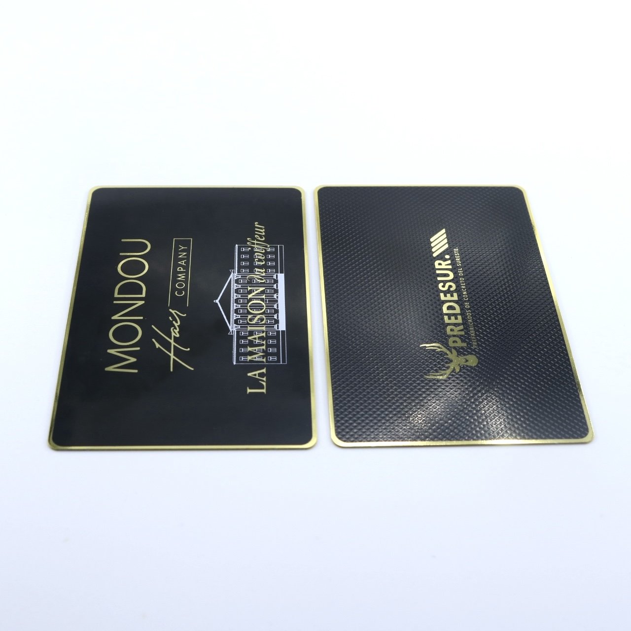 Gold NFC Stainless Steel Business Card Smart ISO Model with Mini RFID Tag 13.56MHz Communication Interface