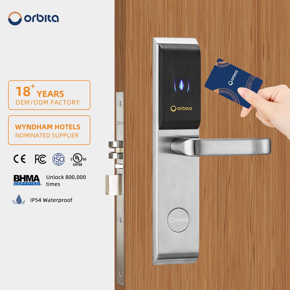 Orbita Cerraduras Con Tarjeta Touchless Keyless Rfid Access Control Key Card Hotel Door Lock With Management Software System