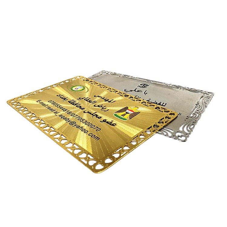 Custom Gold Business Card Cheap Laser Cut Stainless Steel Access Control Cards