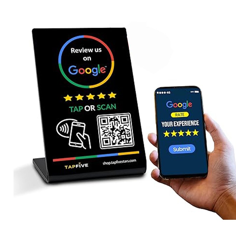 Adequate Stock Custom Acrylic 213 215 216 NFC Card Programmable Google Review Card
