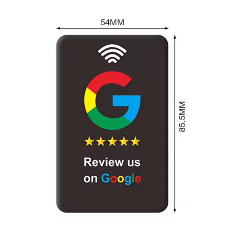 Adequate Stock Custom Acrylic 213 215 216 NFC Card Programmable Google Review Card