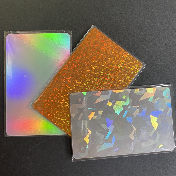 Printable Blank PVC CR80 Shiny Hologram Pvc Id Card For Heat Lamination Machine