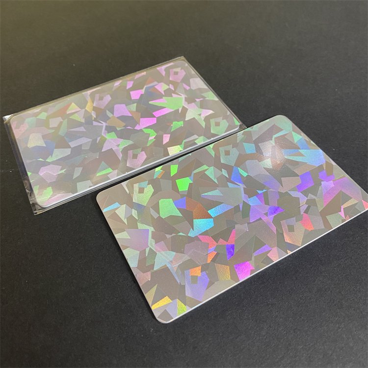 Printable Blank PVC CR80 Shiny Hologram Pvc Id Card For Heat Lamination Machine