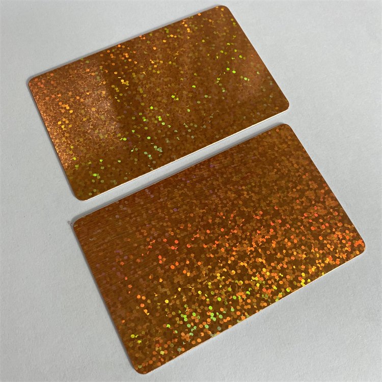 Printable Blank PVC CR80 Shiny Hologram Pvc Id Card For Heat Lamination Machine