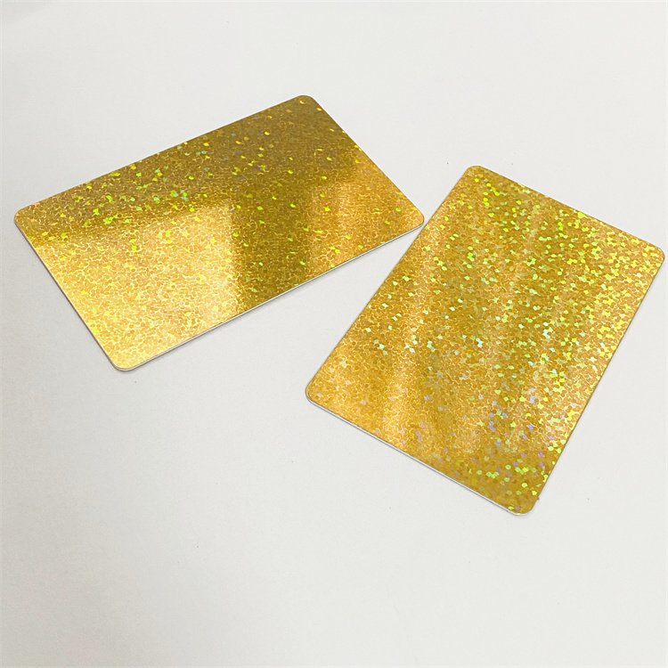 Printable Blank PVC CR80 Shiny Hologram Pvc Id Card For Heat Lamination Machine