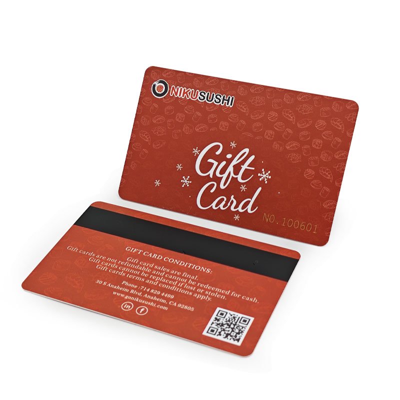 Wholesale Custom Plastic Loyalty Membership Gift Cards PVC Magnetic Stripe Card With QR Code
