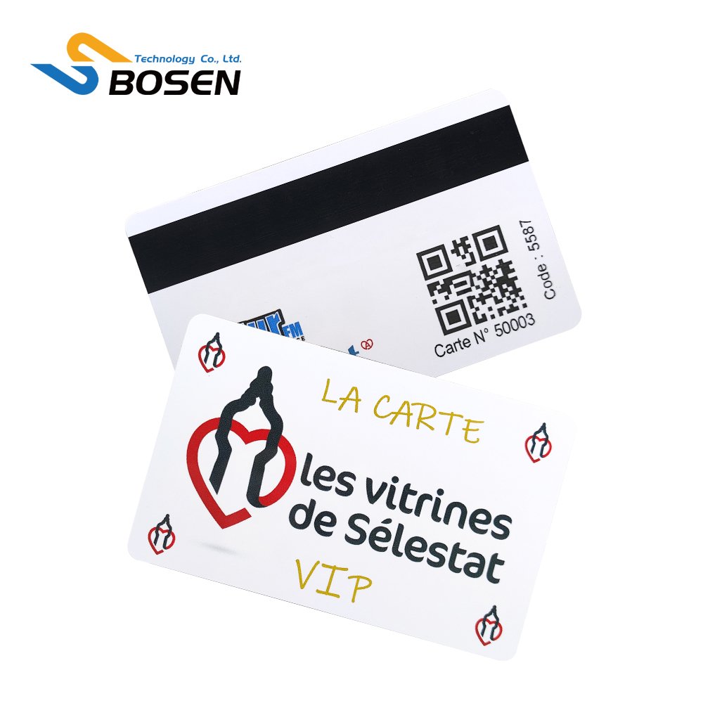 Wholesale Custom Plastic Loyalty Membership Gift Cards PVC Magnetic Stripe Card With QR Code