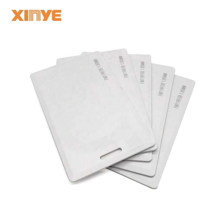 Blank 13.56mhz FM11RF08 smart chip rfid white cards for access control management