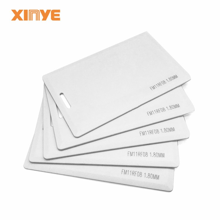 Blank 13.56mhz FM11RF08 smart chip rfid white cards for access control management