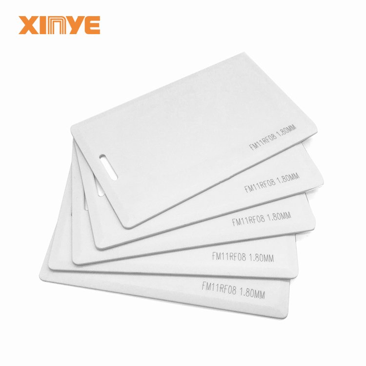 Blank 13.56mhz FM11RF08 smart chip rfid white cards for access control management