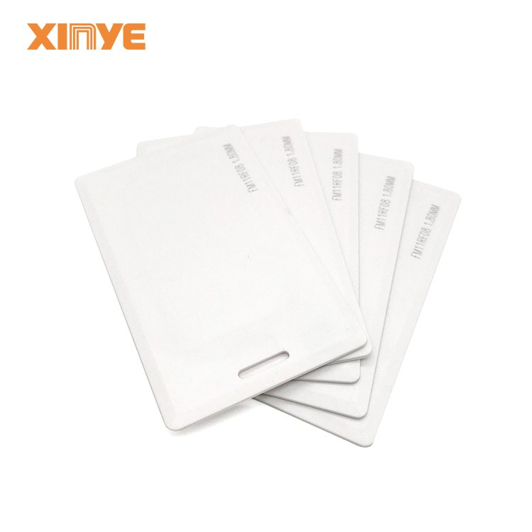 Blank 13.56mhz FM11RF08 smart chip rfid white cards for access control management