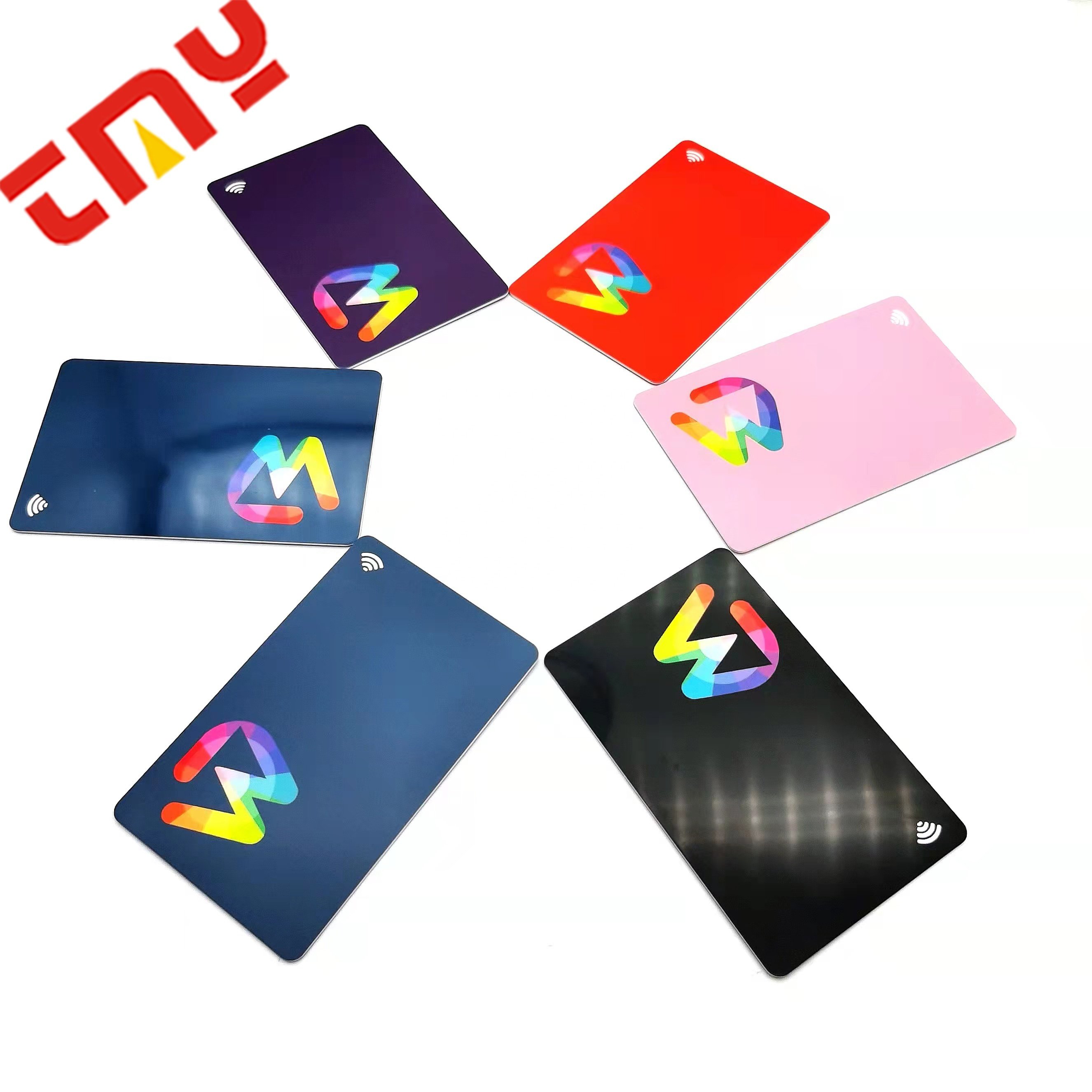 Custom Programmable Contactless Smart Digital Colored Matte Black NFC Pvc Business Card Blanks With QR Code Business Card