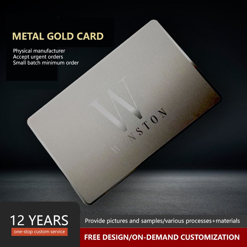 Custom Luxury Silver Gold NFC hybrid metal card stainless steel business metal card Access Control