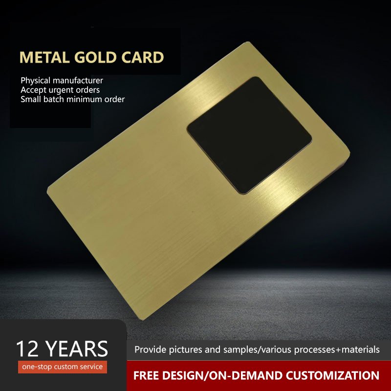 Custom Luxury Silver Gold NFC hybrid metal card stainless steel business metal card Access Control
