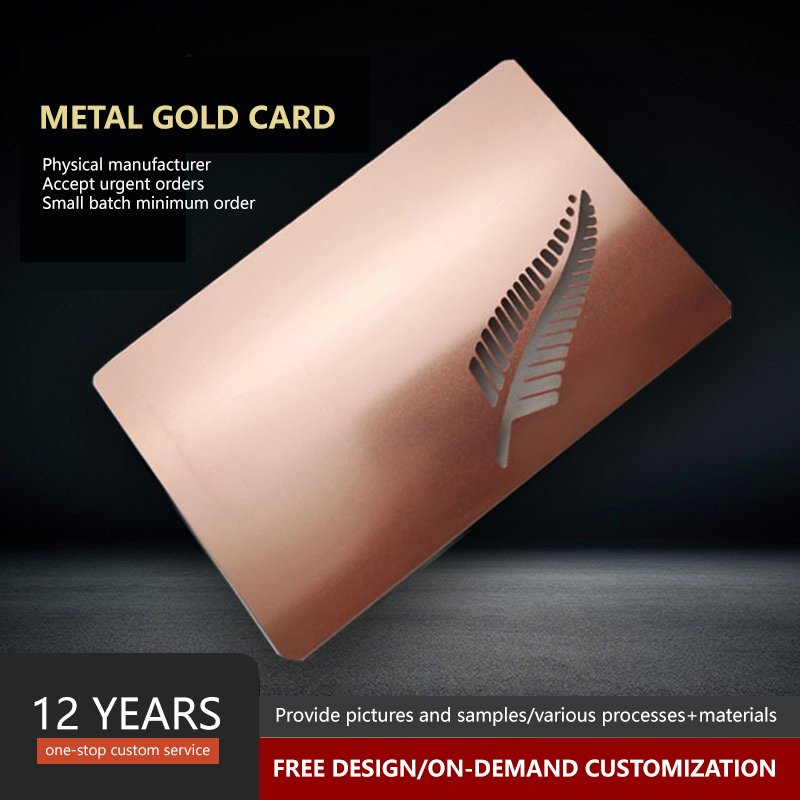 Custom Luxury Silver Gold NFC hybrid metal card stainless steel business metal card Access Control