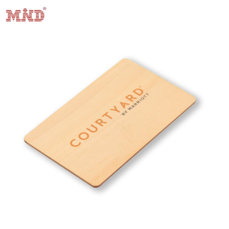 Customized Shape Wooden Card RFID Hotel Card Eco-friendly Access Control Card