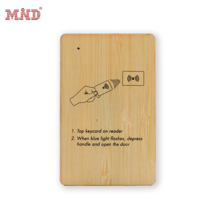 Customized Shape Wooden Card RFID Hotel Card Eco-friendly Access Control Card