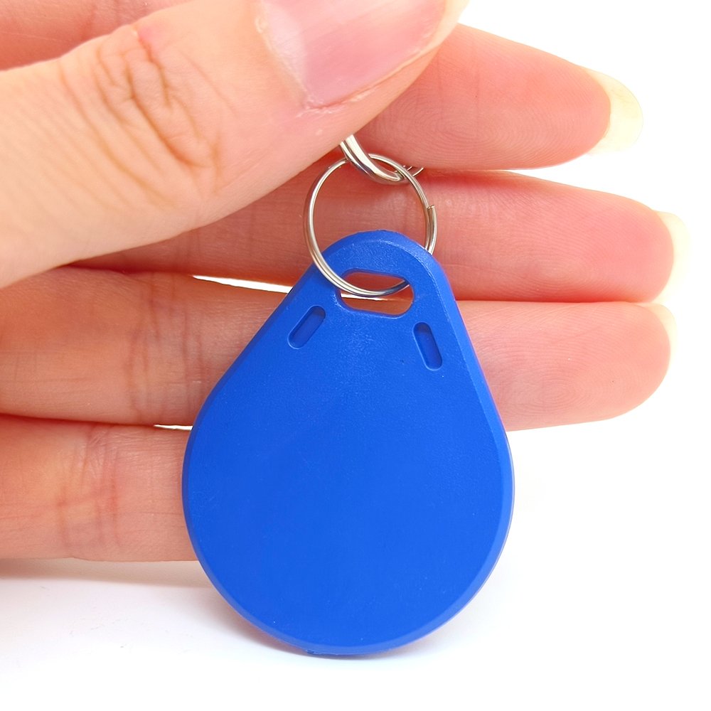 Factory direct Supply 125KHz RFID key fob Blue Color TK4100 proximity access control hotel keychain keyfob Blue Color