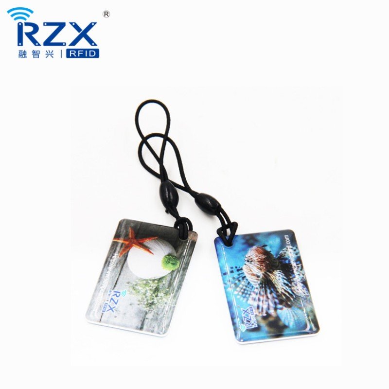 Custom RFID Key Chain Smart Tag 13.56Mhz F08 1K Byte Gym Membership Card