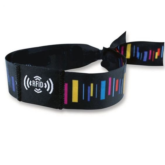 NFC RFID Woven Fabric wristbands rfid 125KHZ Eco-Friendly ic card Customizable Woven RFID Bracelet nfc for Festivals Events