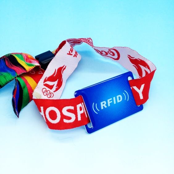 NFC RFID Woven Fabric wristbands rfid 125KHZ Eco-Friendly ic card Customizable Woven RFID Bracelet nfc for Festivals Events