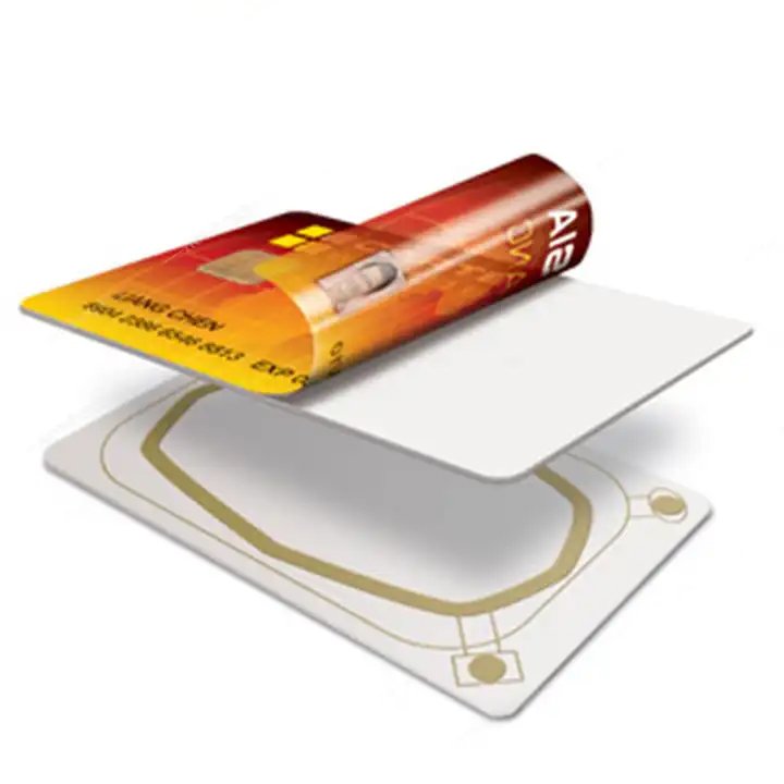 13.56 MHz RFID F08 24C01 Dual Chip Proximity Writable PVC Plastic Smart Access Control Card With Chip