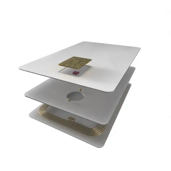 13.56 MHz RFID F08 24C01 Dual Chip Proximity Writable PVC Plastic Smart Access Control Card With Chip