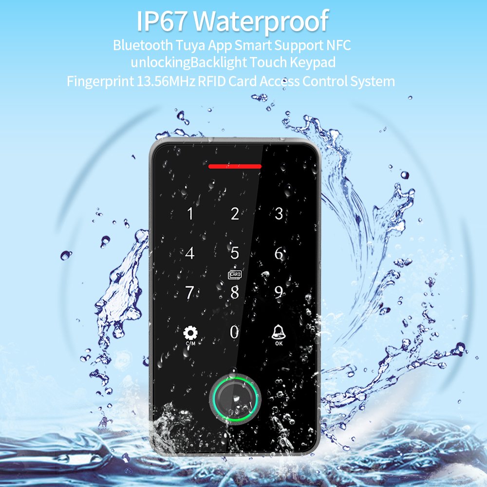 Door Access Control System 13.56Mhz 125KHz NFC Rfid Card readers fingerprint Tuya APP smart Lock Bluetooth Access Controller