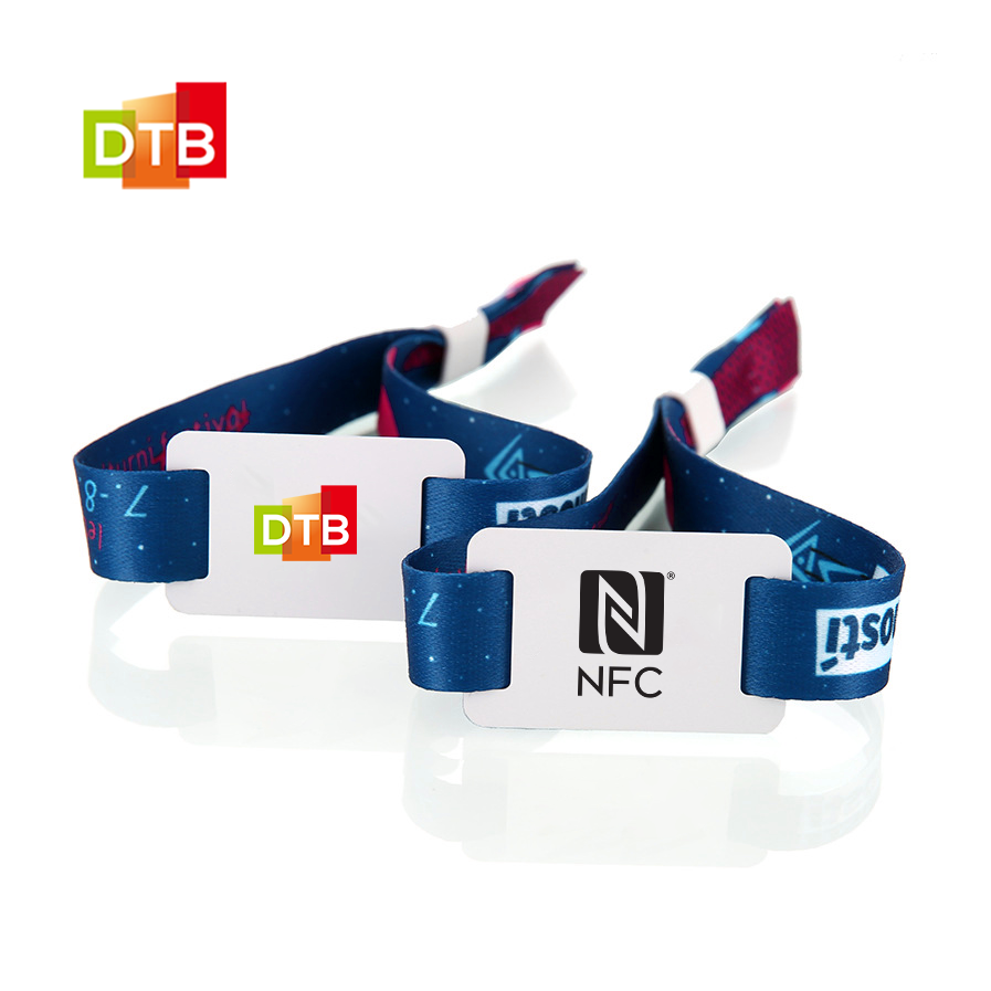 Hot Wear RFID Woven Wristband Can Access control Cashless payment NFC Card Fabric wristbands