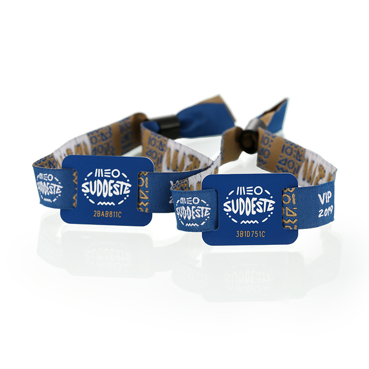 Hot Wear RFID Woven Wristband Can Access control Cashless payment NFC Card Fabric wristbands