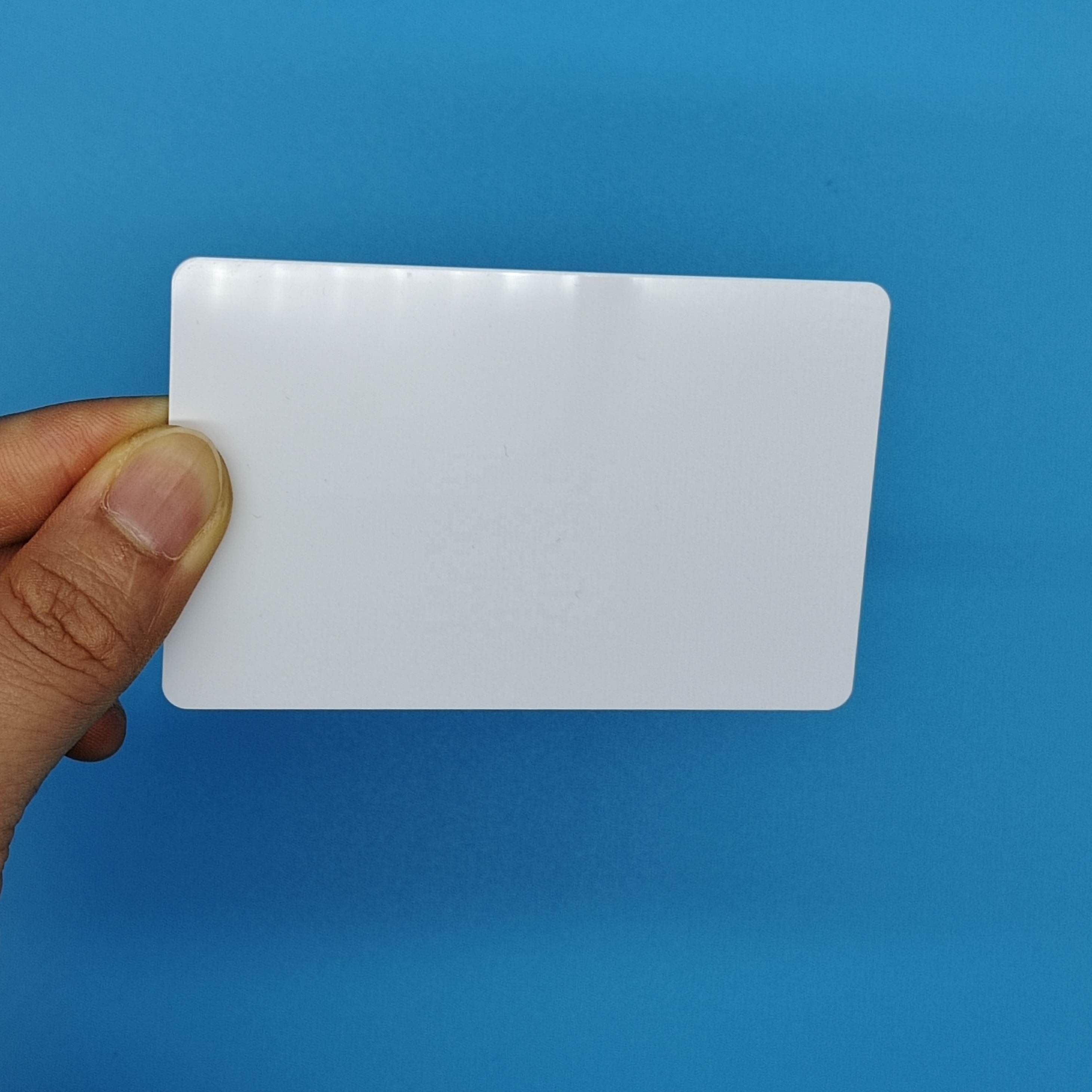 Blank access control cards PVC 13.56MHz business NFC card cr80 glossy white black RFID cards 125KHz