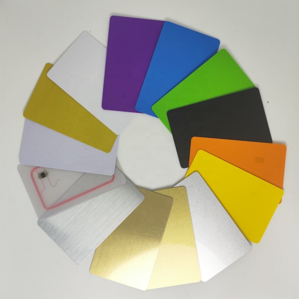 Blank access control cards PVC 13.56MHz business NFC card cr80 glossy white black RFID cards 125KHz