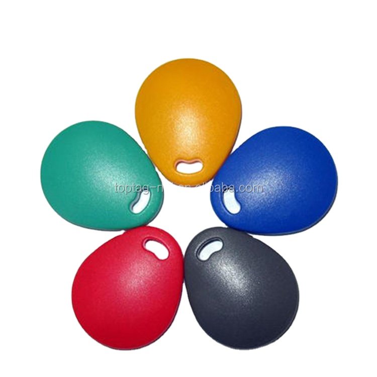 Logo Silkscreen Printing RFID ABS 125Khz 13.56Mhz Key Fob Rewritable IC/ID Key Tag for Access Control