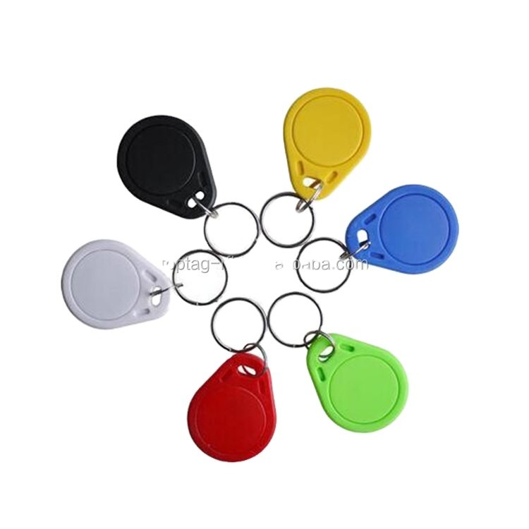 Logo Silkscreen Printing RFID ABS 125Khz 13.56Mhz Key Fob Rewritable IC/ID Key Tag for Access Control