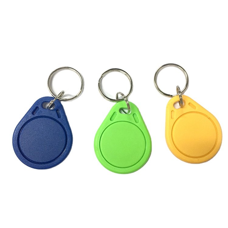 Logo Silkscreen Printing RFID ABS 125Khz 13.56Mhz Key Fob Rewritable IC/ID Key Tag for Access Control