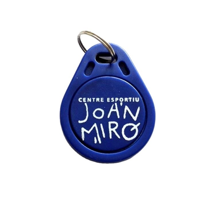 Logo Silkscreen Printing RFID ABS 125Khz 13.56Mhz Key Fob Rewritable IC/ID Key Tag for Access Control