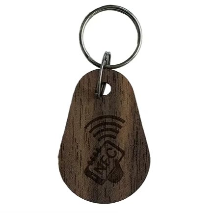 Wooden RFID Keyfob WK21 Customized Print LF HF rfid keychain Smart Card Tag