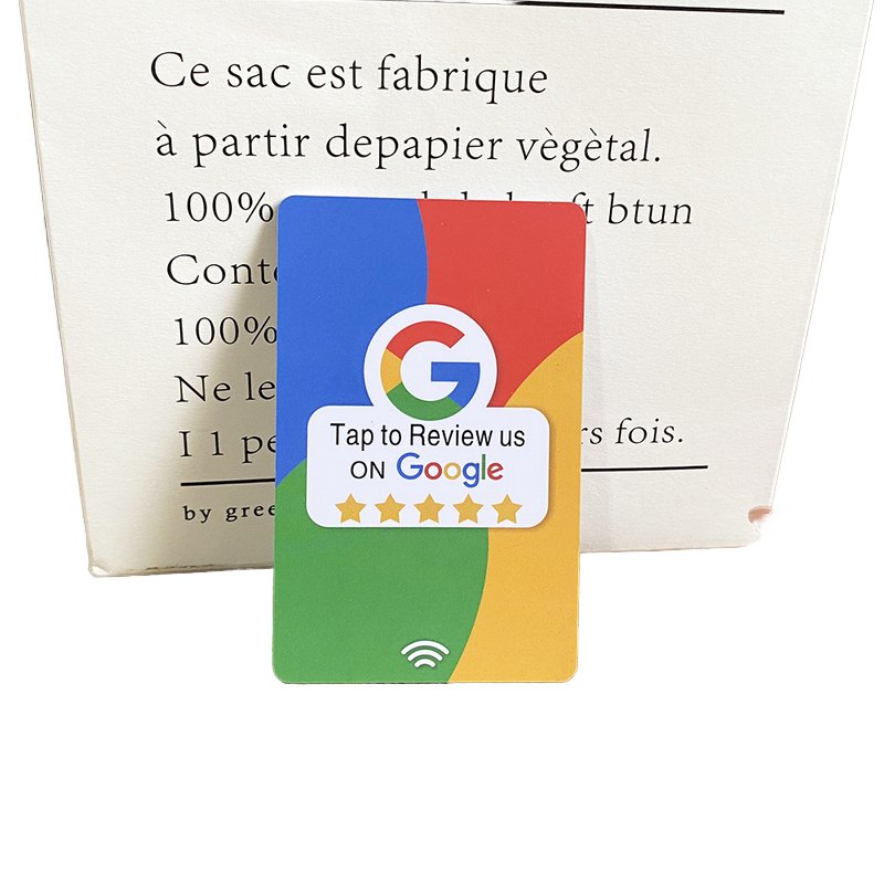 Custom Printed Logo Programmable Google Review Card NFC Business Card