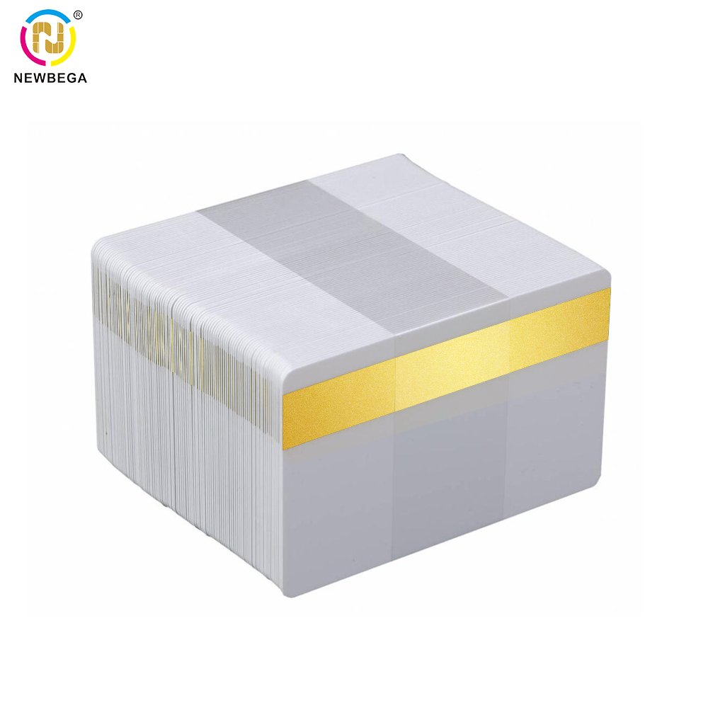 Inkjet Printable Hico CR80 30Mil Blank Plastic card rfid smart Membership card With Magnetic Strip