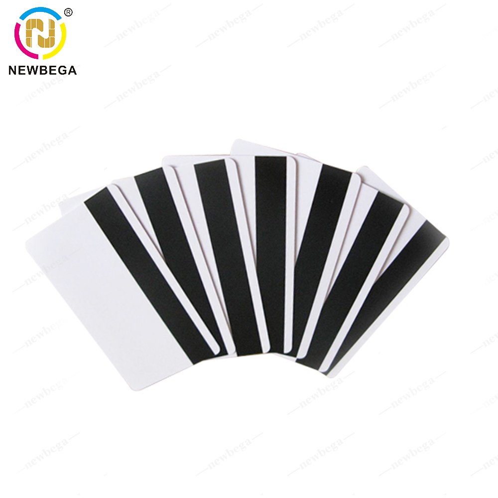 Inkjet Printable Hico CR80 30Mil Blank Plastic card rfid smart Membership card With Magnetic Strip