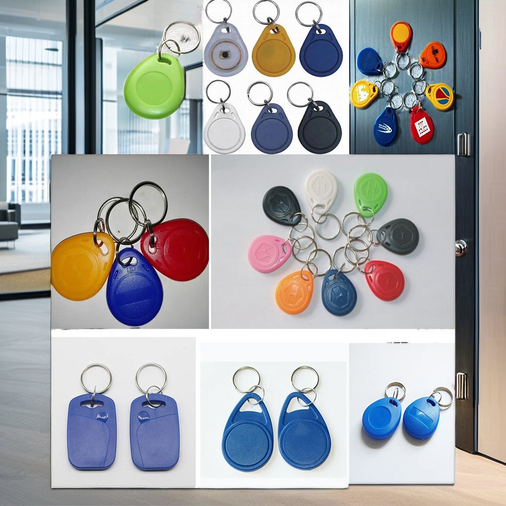 Dual Frequency RFID Key Chain Access Card with PVC Material 13.56MHz Door Lock Key Tagging 125kHz NFC Communication Interface
