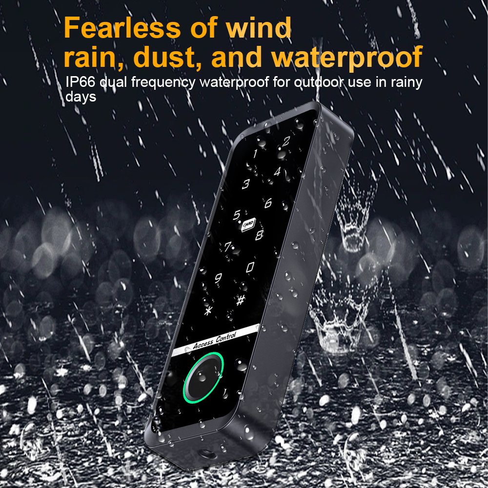 WiFi Tuya App Smart Fingerprint Door Lock IC Card Reader smart lock Keypad Waterproof Door Access Control System