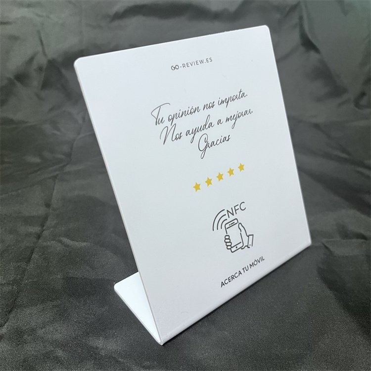 Black Logo Printed 215 Pvc Google Review Gift Nfc Stand Rfid Card